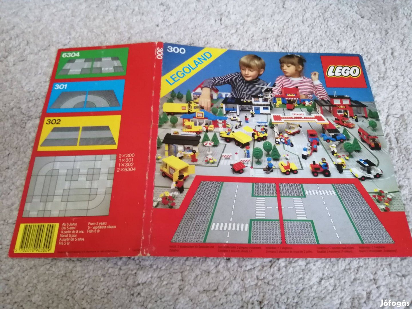 LEGO 300 kereszteződés alaplap baseplate classic town