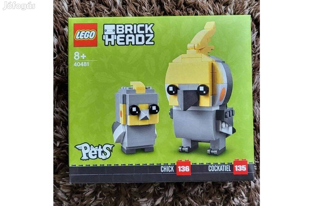 LEGO 40481 - Brickheadz Nimfapapagáj Bontatlan, Hibátlan, Új!