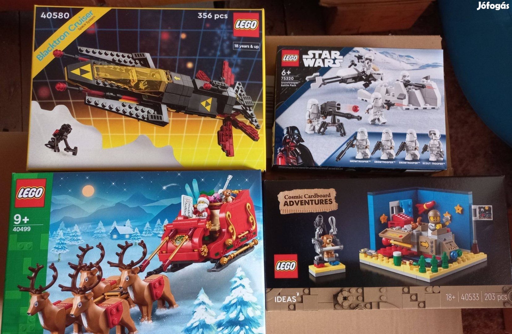 LEGO 40580 Blacktron, 40499 Mikulás szánja, 40533 űr és 75320