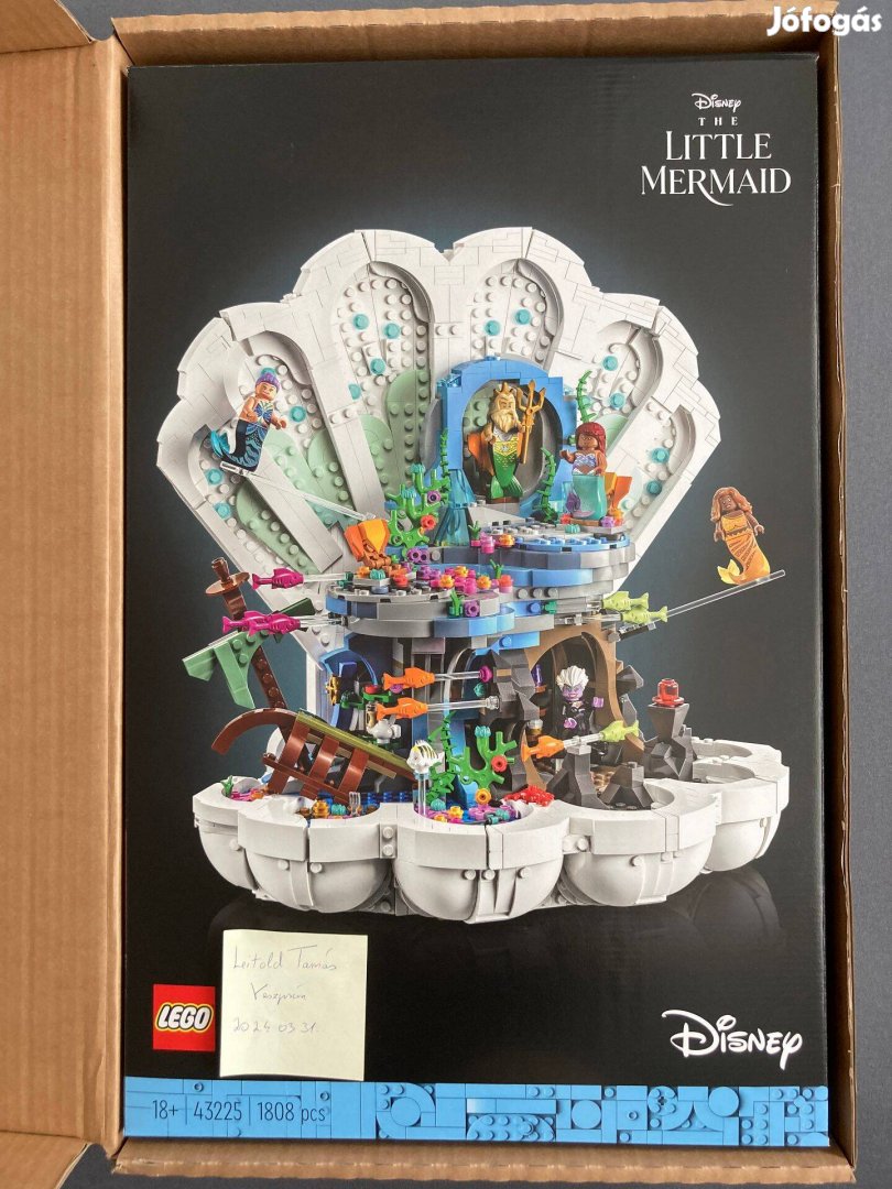 LEGO 43225 Disney - A kis hableány királyi gyöngykagylója