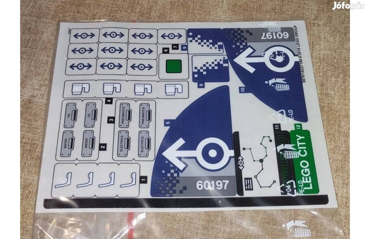 LEGO 60197 vonat vasút matrica