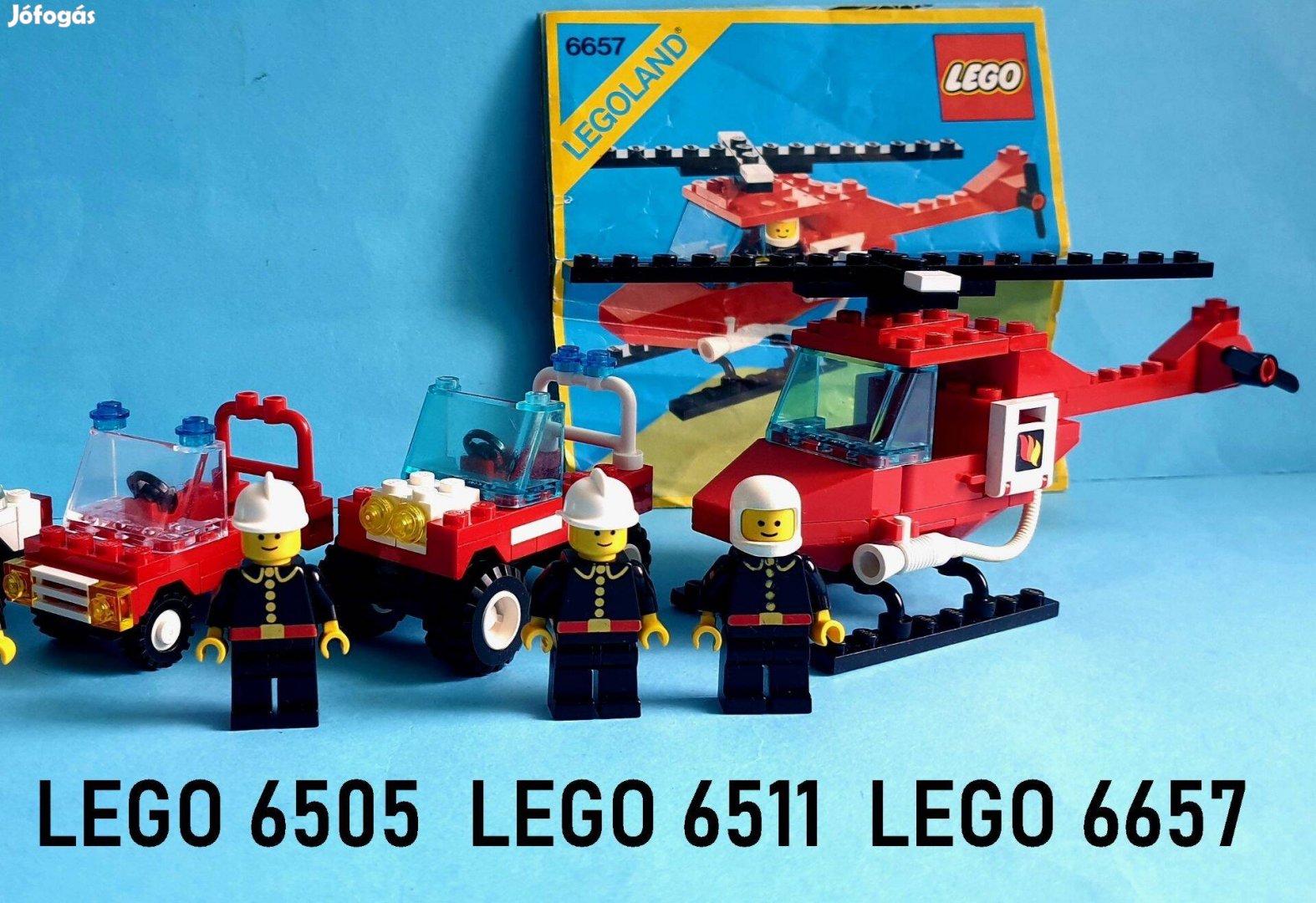 LEGO 6505 Fire Chief Car, 6511 Rescue Runabout 6657 Fire Patrol Copter