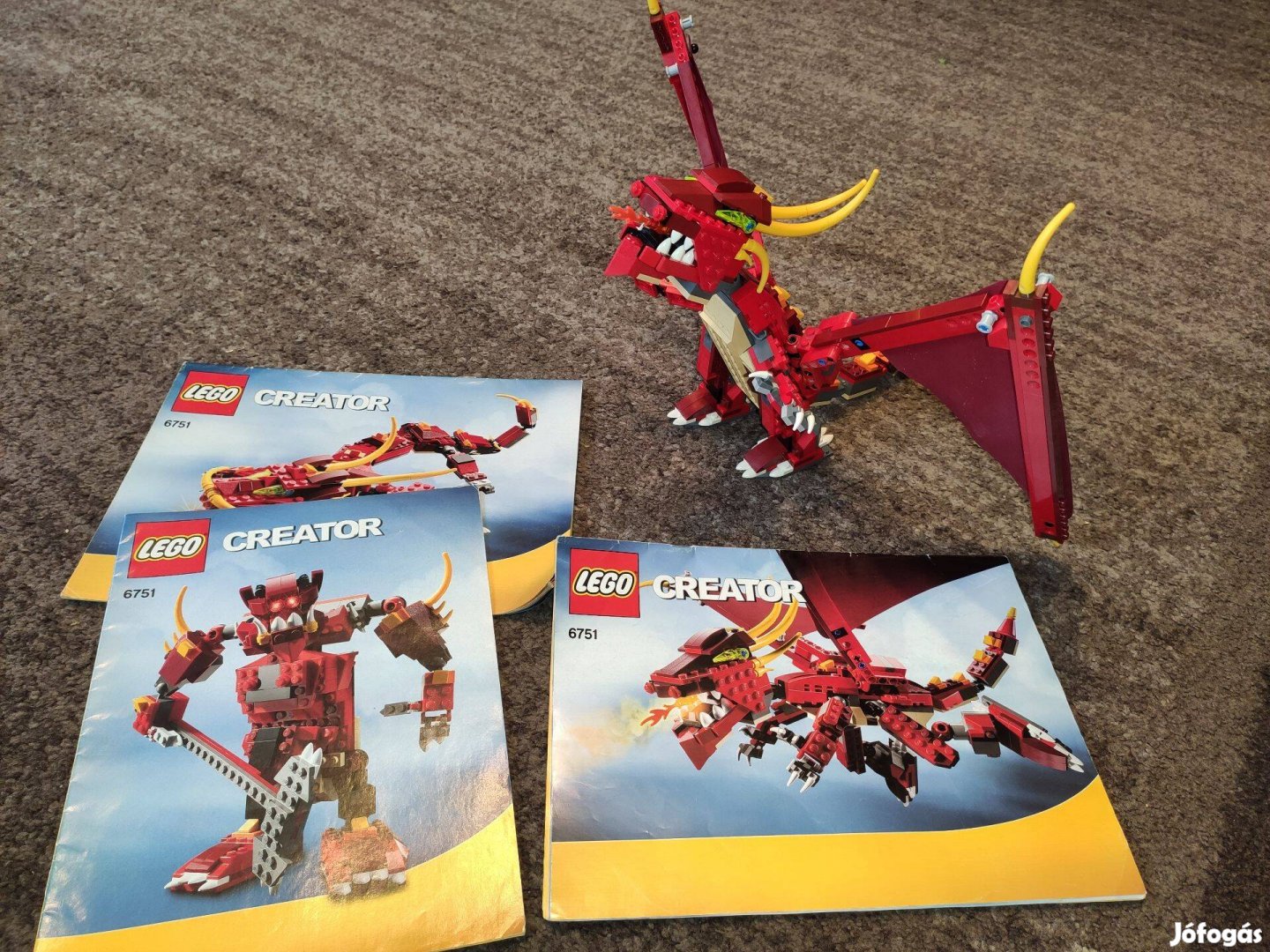 LEGO 6751 Creator piros sárkány leírással 1 elemcsere 10000