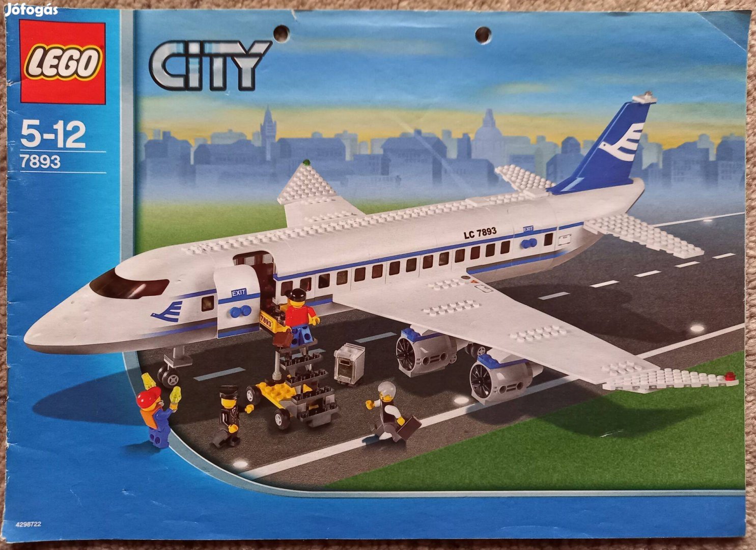 LEGO 7893 Utasszállító repülő főelemek alkatrészek