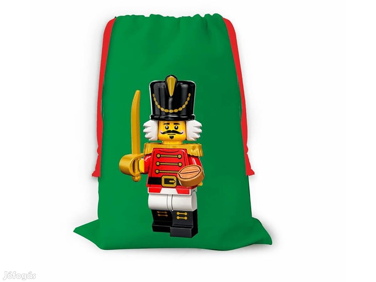 LEGO Ajándéktárgy - Zöld zsák Diótörő minifigura mintával, bontatlan