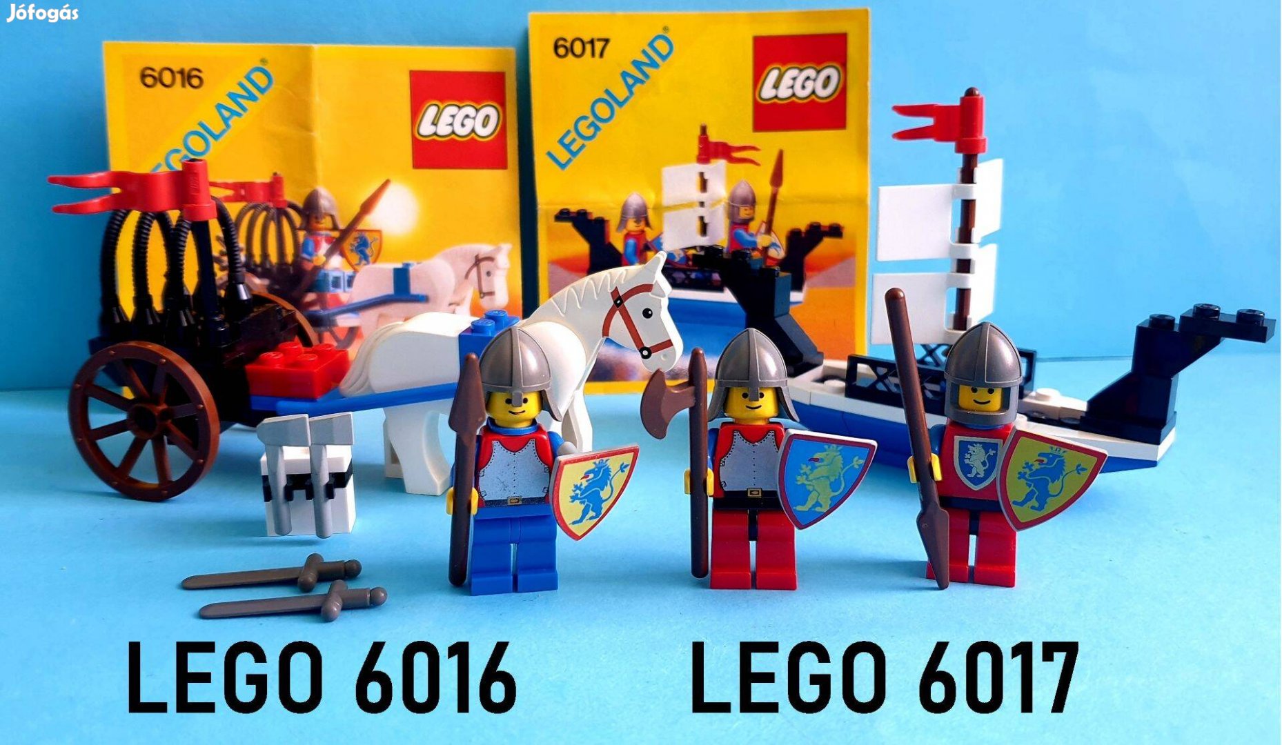 LEGO Castle 6016 Knights' Arsenal, 6017 King's Oarsmen, útmutatóval