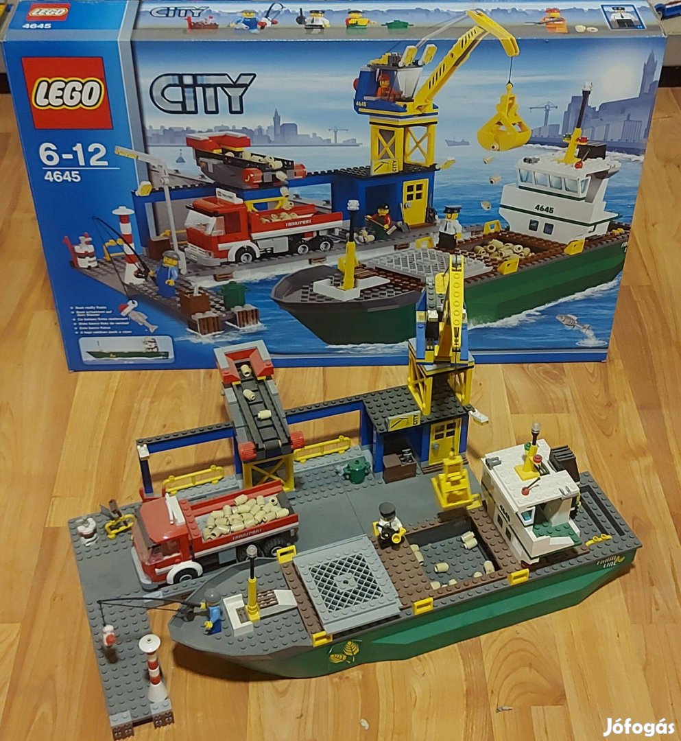 LEGO City 4645 kikötő + doboz + leírás megkimélt BP!