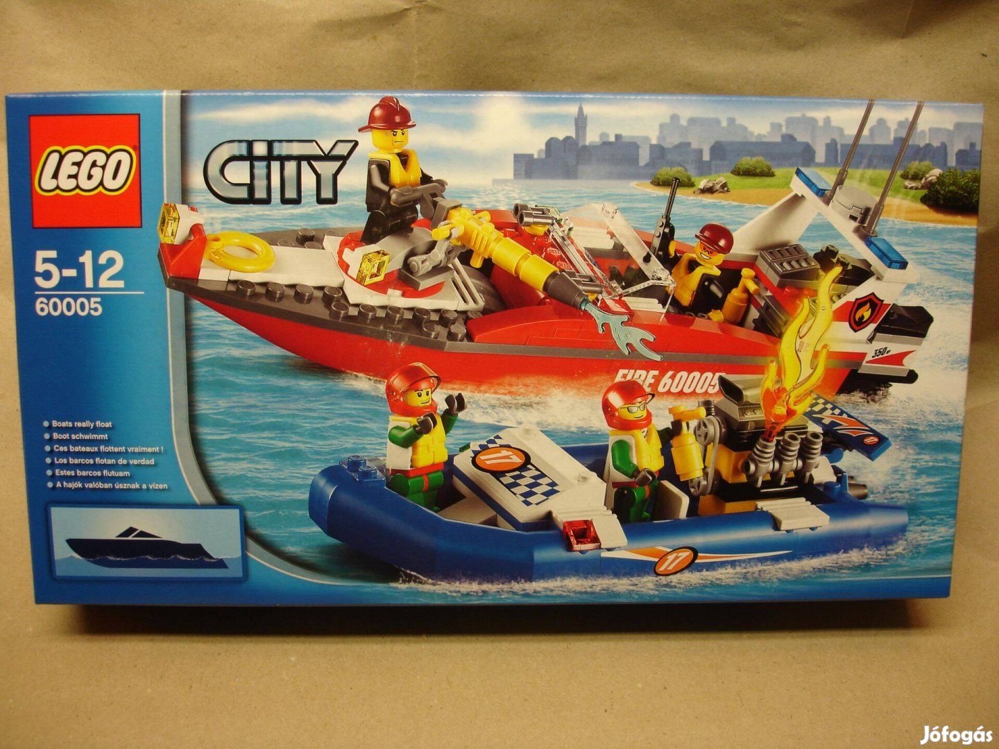 LEGO City 60005 Tűzoltó hajó Új Bontatlan