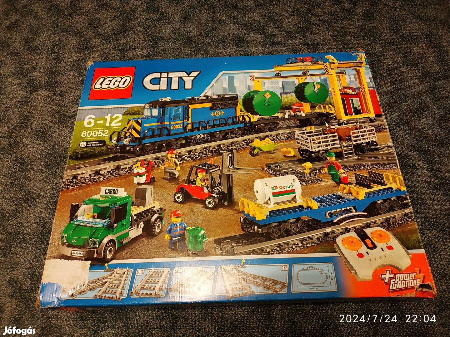 LEGO City 60052 tehervonat készlet, vasút