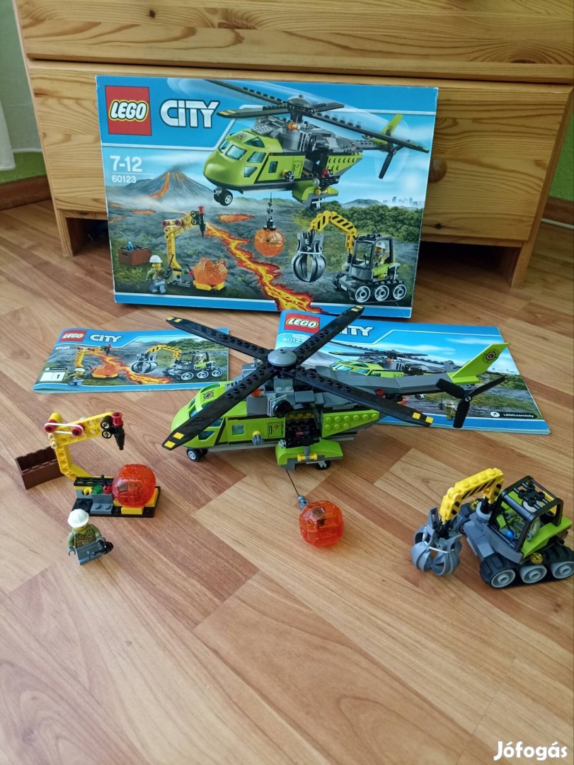 LEGO City 60123 Vulkánkutató szállító helikopter 7-12