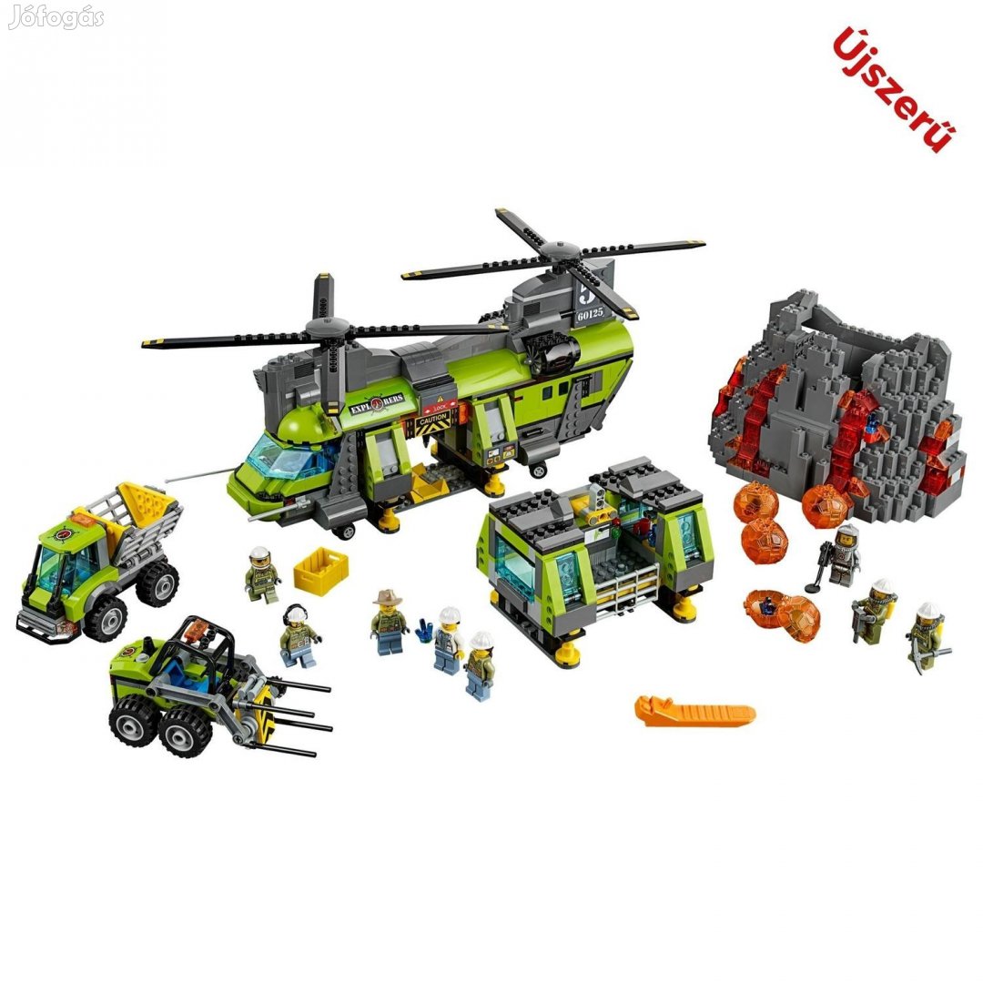 LEGO City 60125 Vulkánkutató teherszállító helikopter