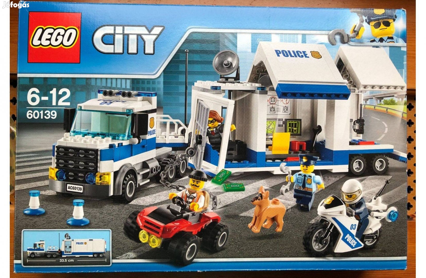 LEGO City 60139 Mobil rendőrparancsnoki központ, hiánytalanul,dobozzal