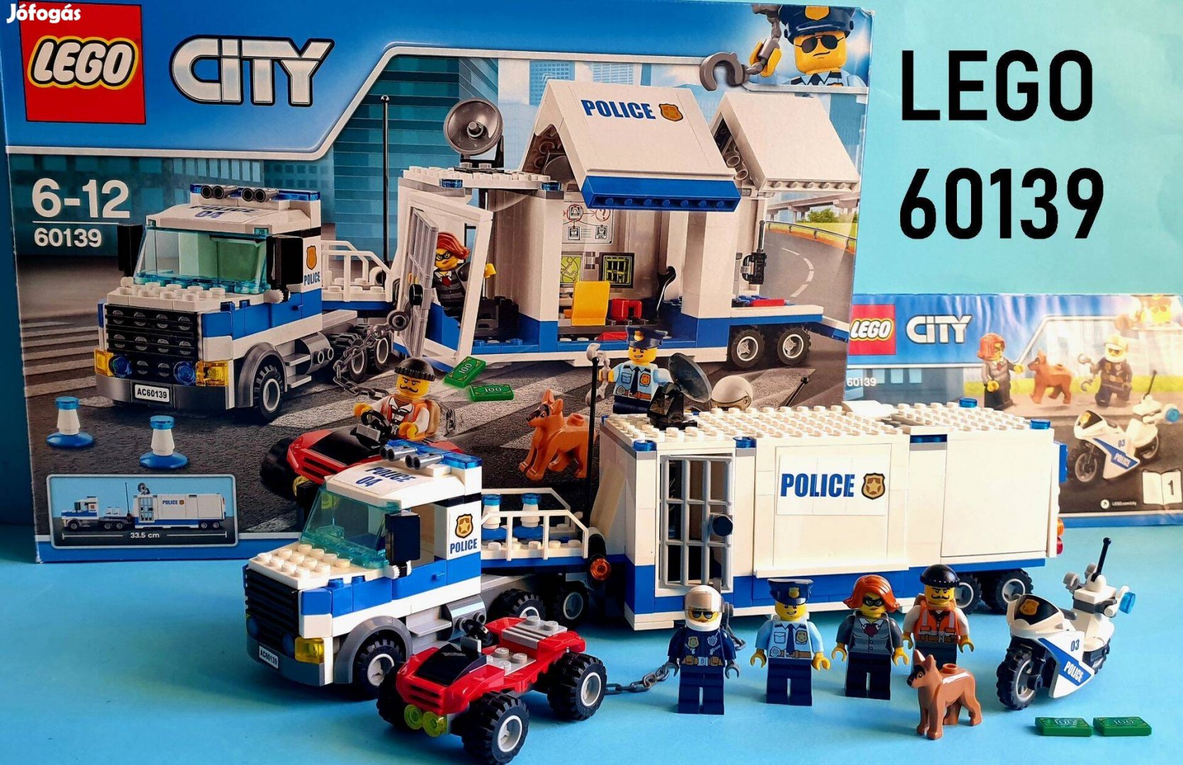 LEGO City 60139 Mobile Command Center (2017), doboz, útmutató