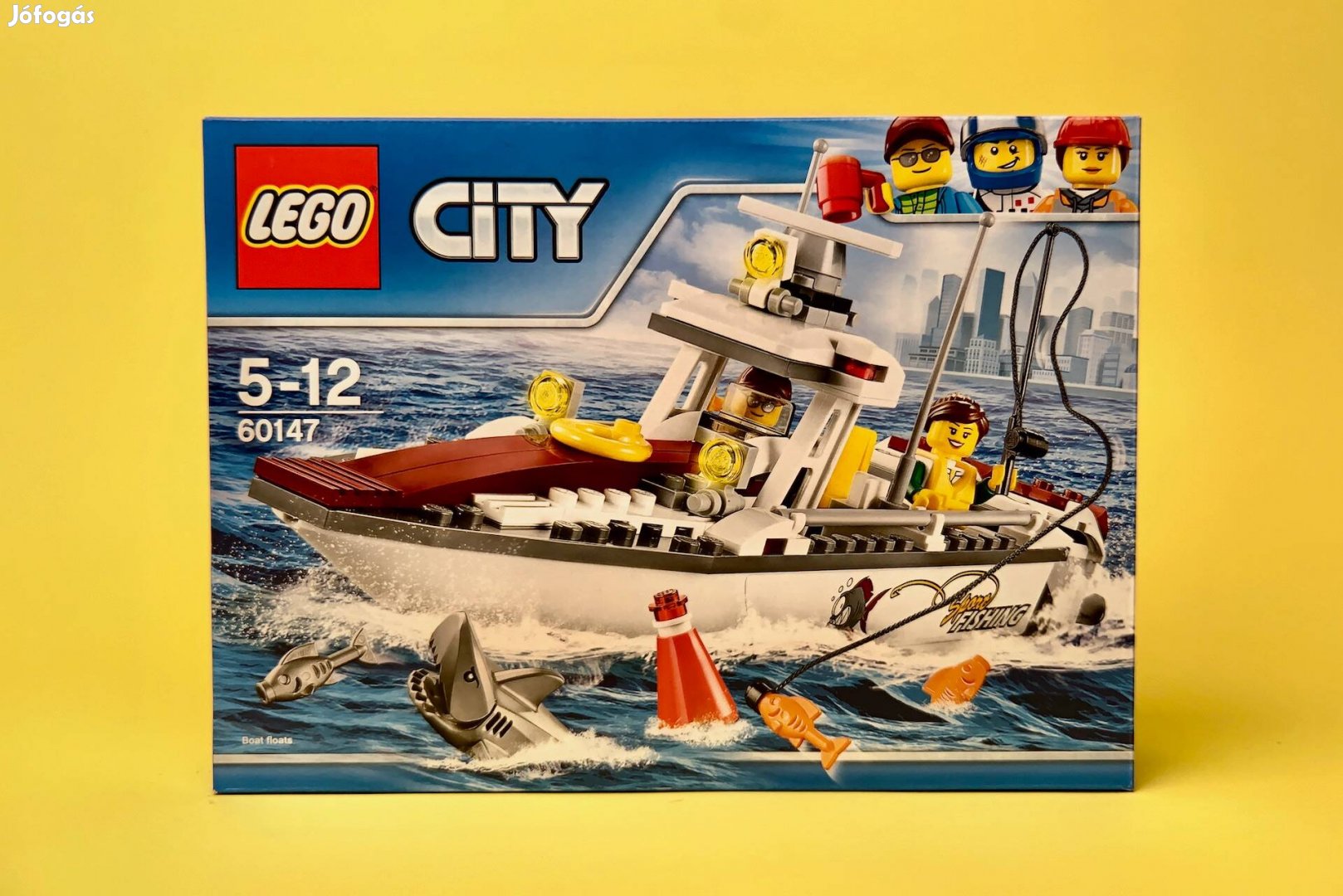 LEGO City 60147 Horgászcsónak, Uj, Bontatlan