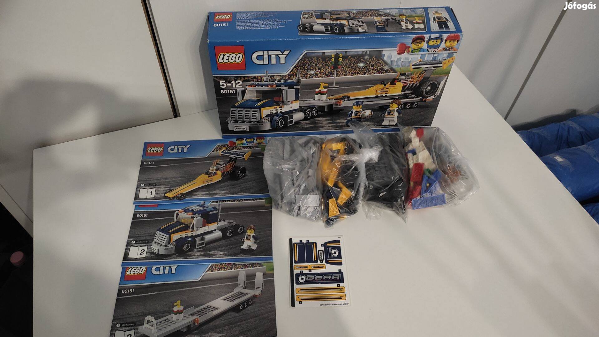 LEGO City 60151 - Dragster szállító kamion - dobozos, újszerű