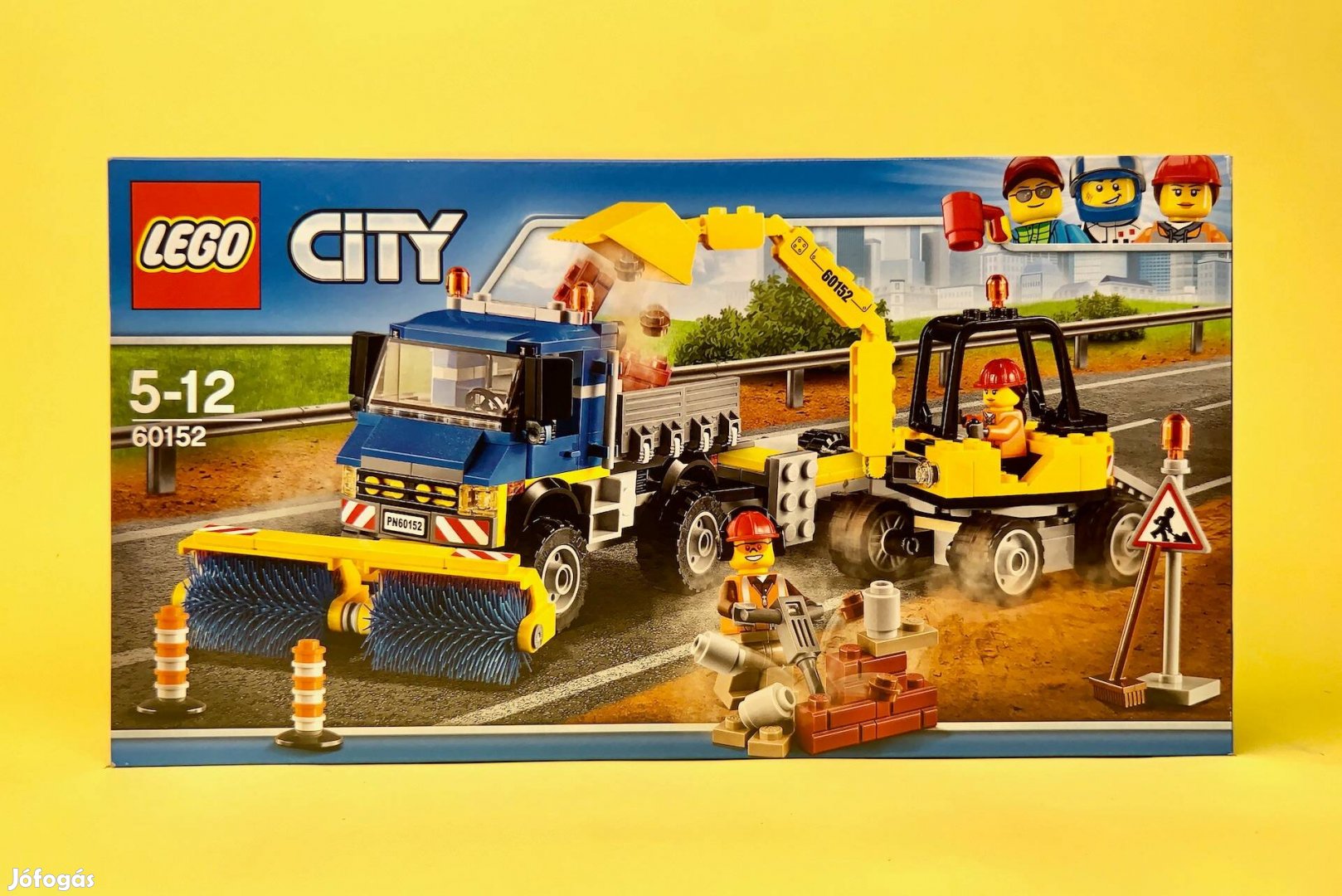 LEGO City 60152 Sweeper & Excavator, Uj, Bontatlan