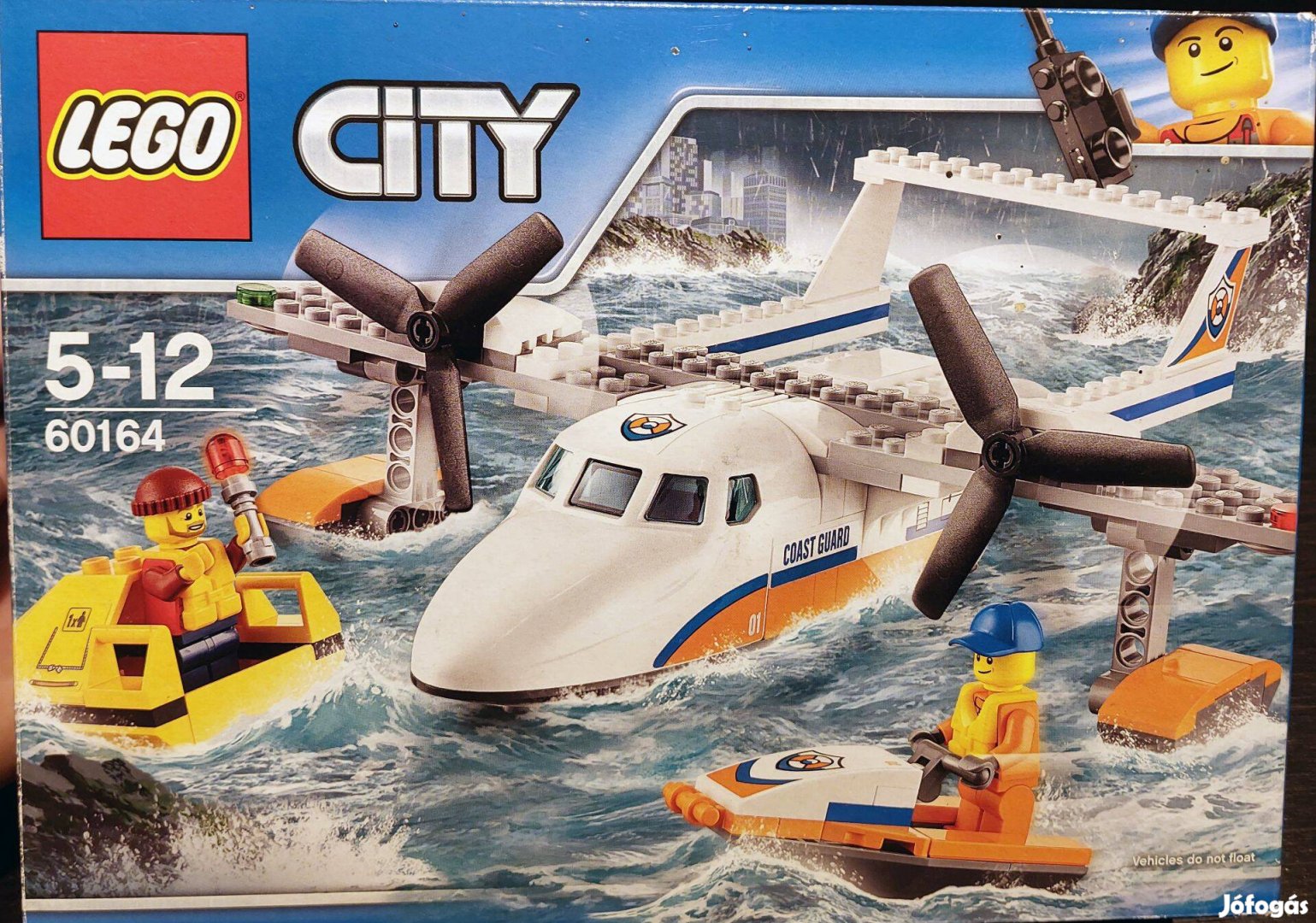 LEGO City 60164 (tengeri mentőrepülőgép) dobozában, hiánytalanul