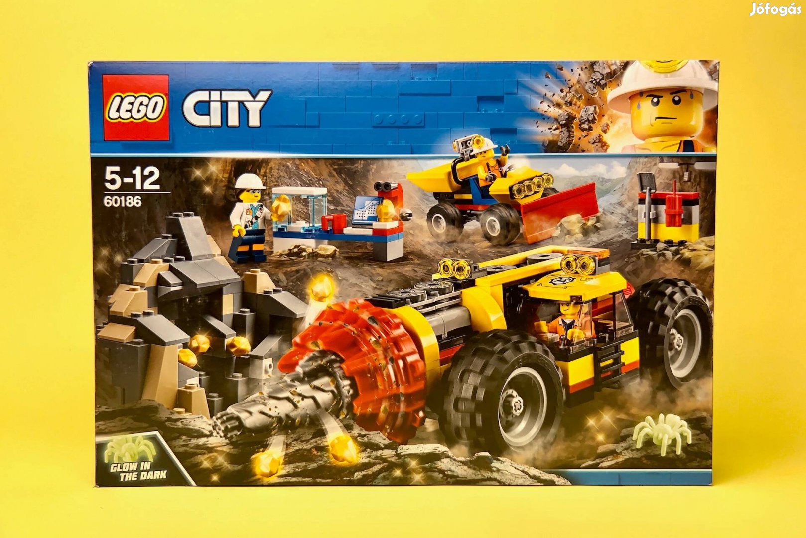 LEGO City 60186 Mining Heavy Driller, Uj, Bontatlan