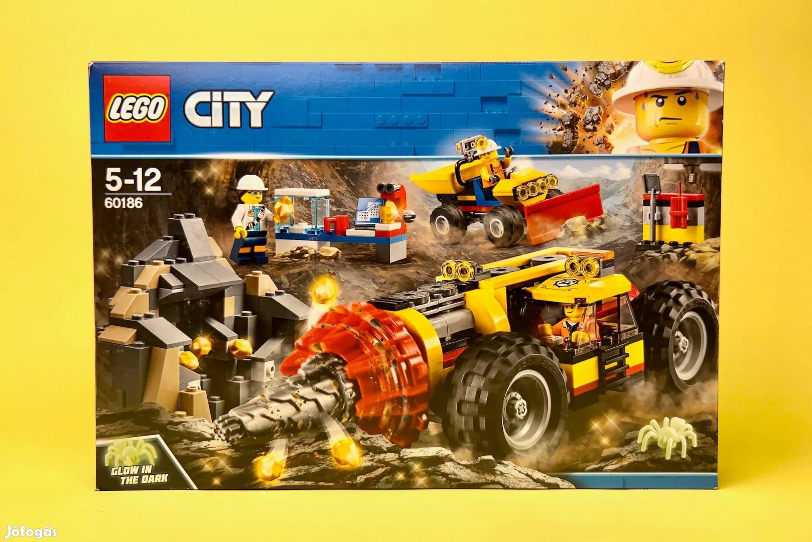 LEGO City 60186 Mining Heavy Driller, Új, Bontatlan
