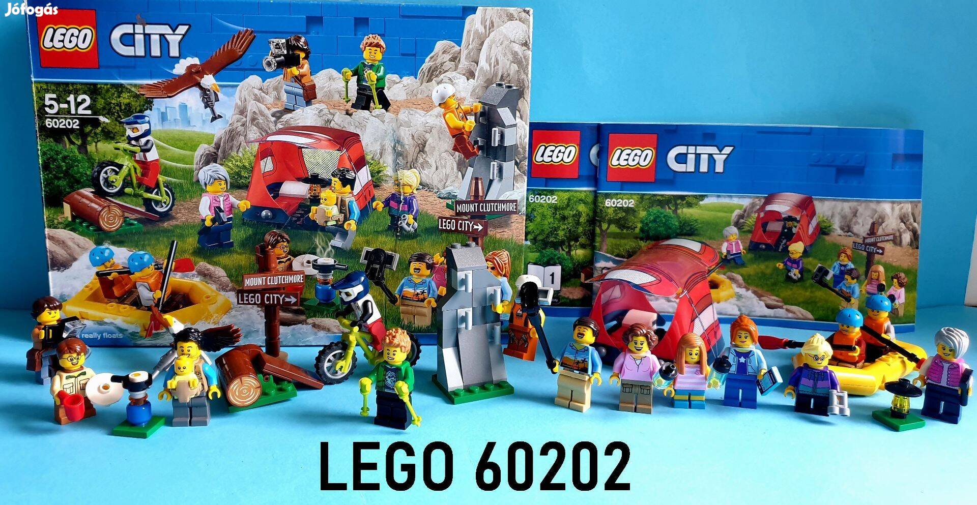 LEGO City 60202 People Pack Outdoor Adventures (2018), doboz, útmutató