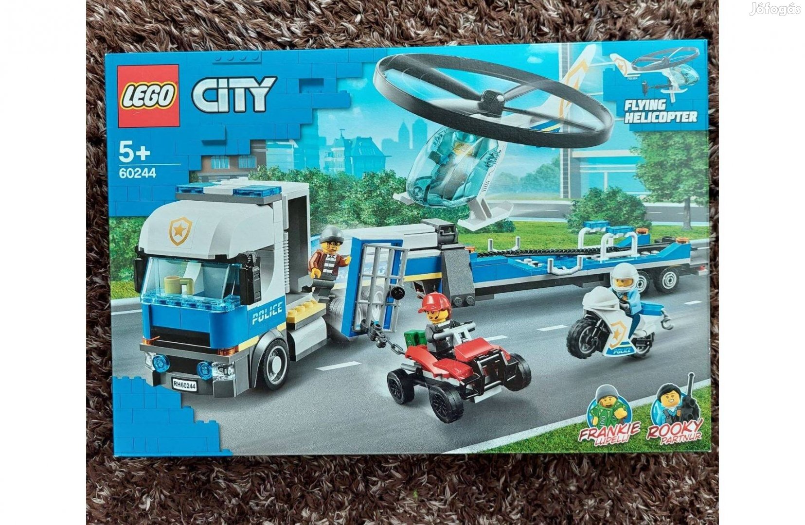 LEGO City 60244 Rendőrségi helikopter szállítás Hibátlan Új Bontatlan
