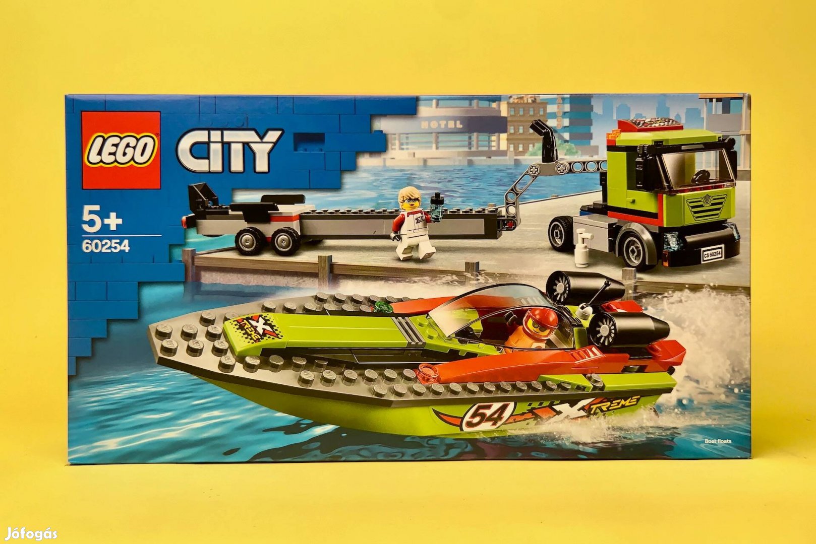 LEGO City 60254 Race Boat Transporter, Új, Bontatlan