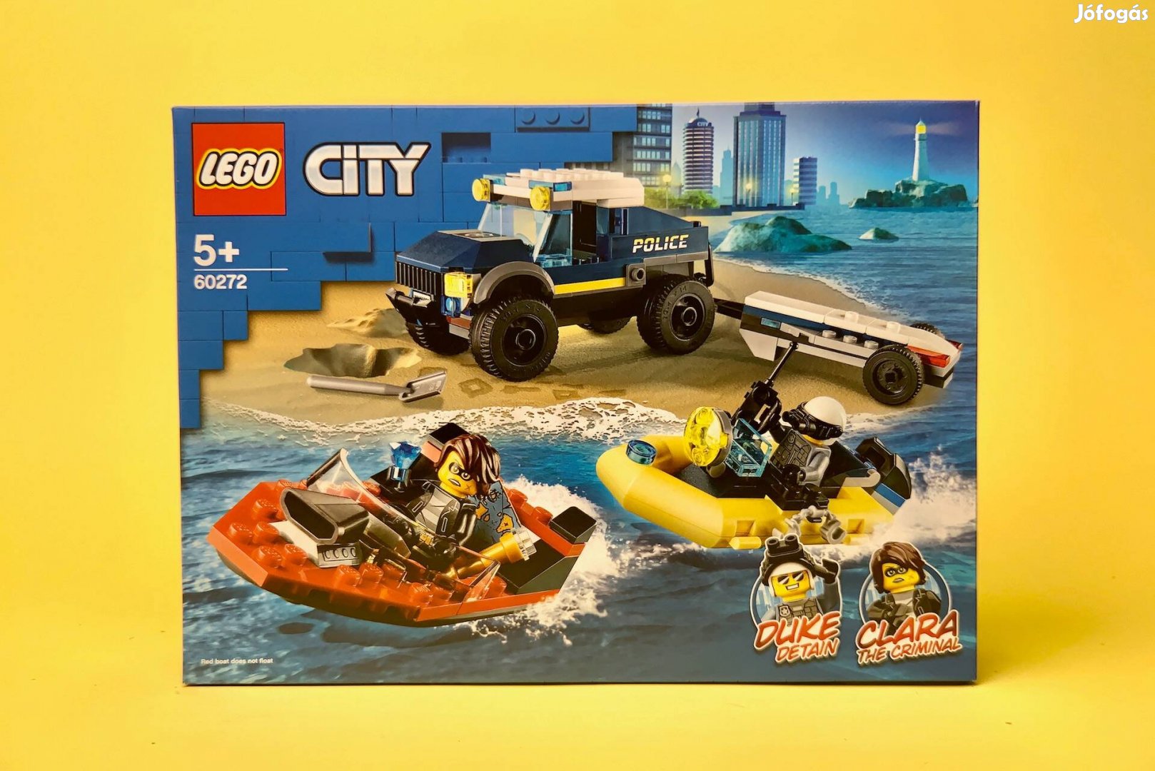 LEGO City 60272 Elite Police Boat Transport, Új, Bontatlan