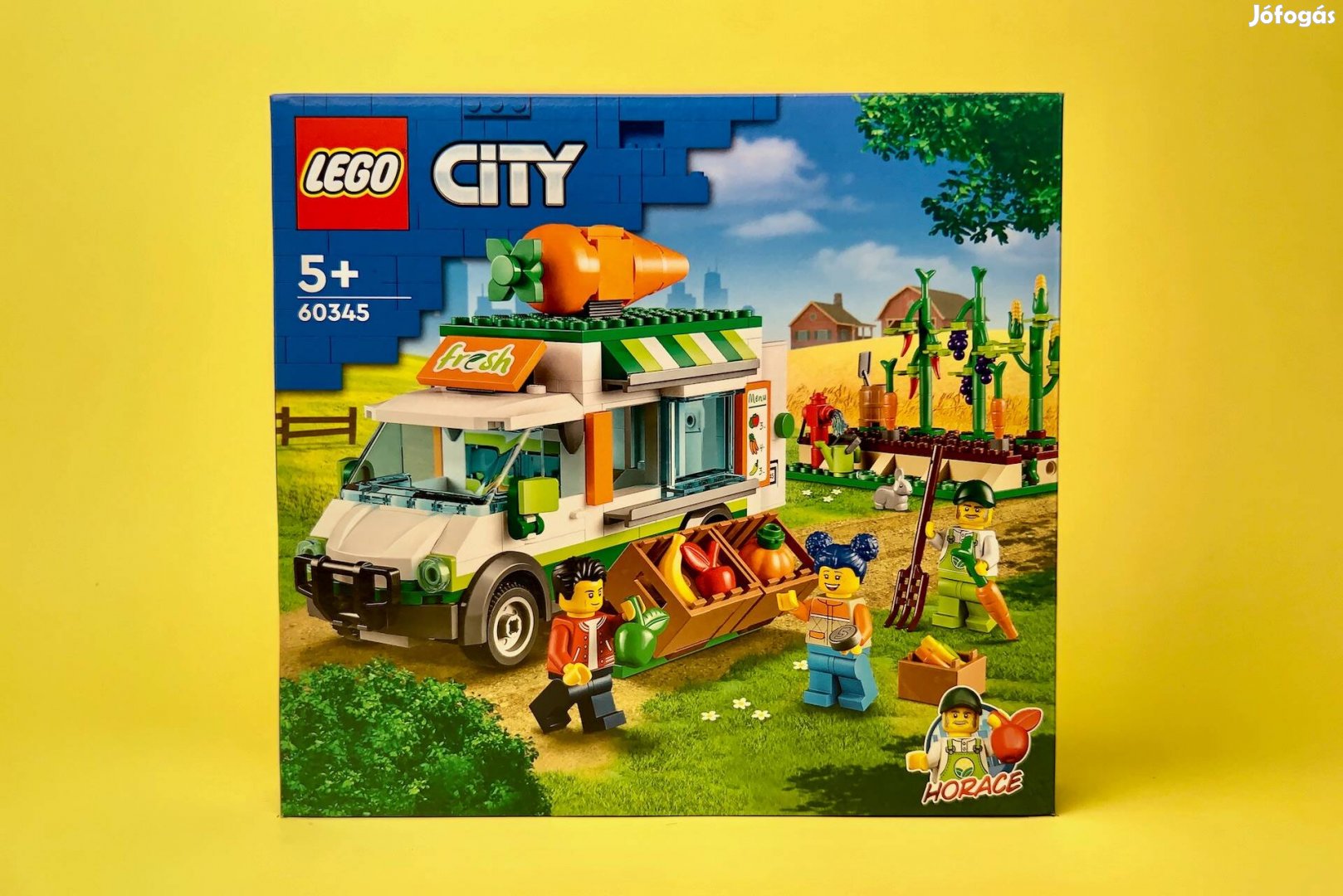 LEGO City 60345 Farmers Market Van, Új, Bontatlan