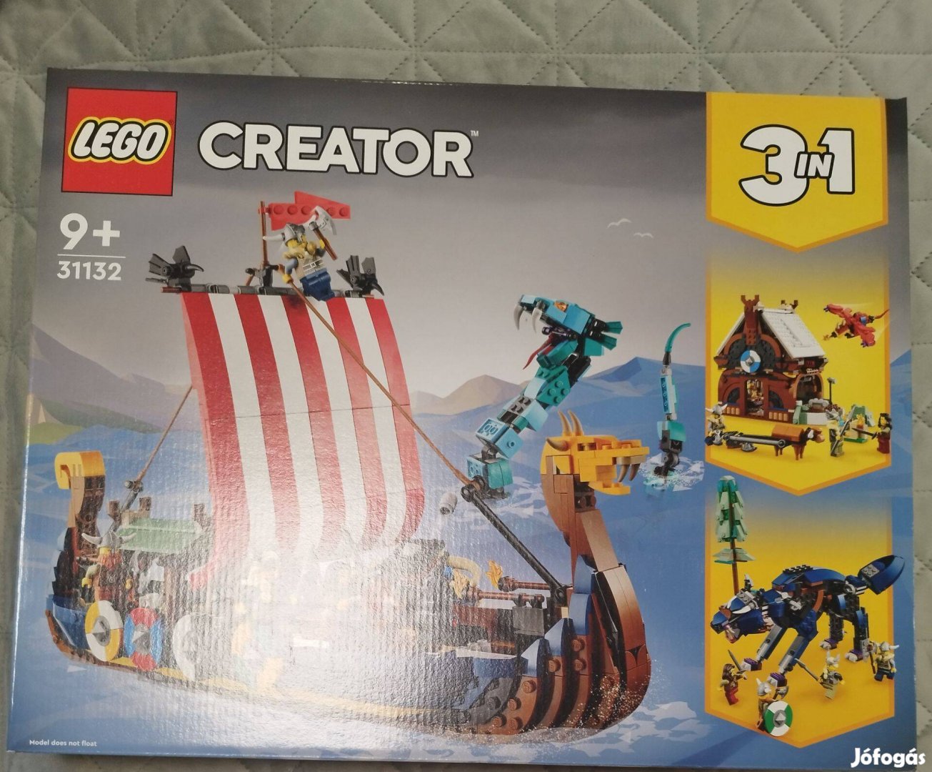 LEGO Creator 31132 Viking hajó és a Midgard kígyó készlet, bontatlan!