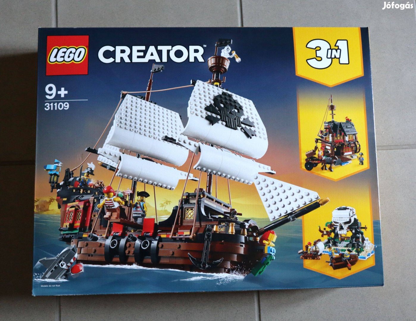 LEGO Creator 3-in-1 - Kalózhajó (31109) új, bontatlan állapotban