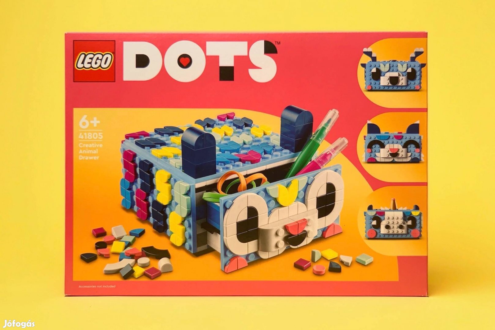 LEGO Dots 41805 Creative Animal Drawer, Új, Bontatlan