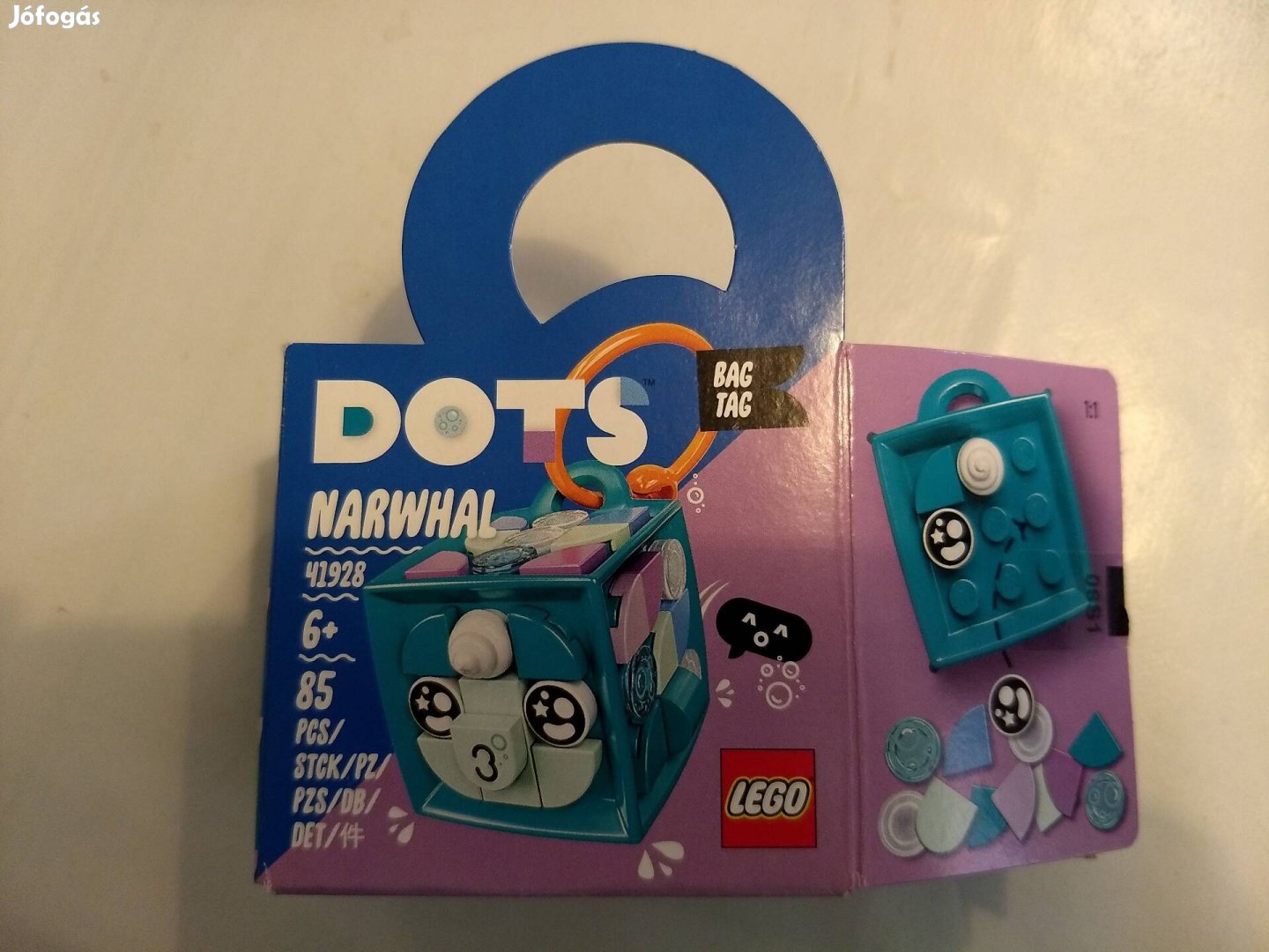 LEGO Dots 41928 Narvál táskadísz