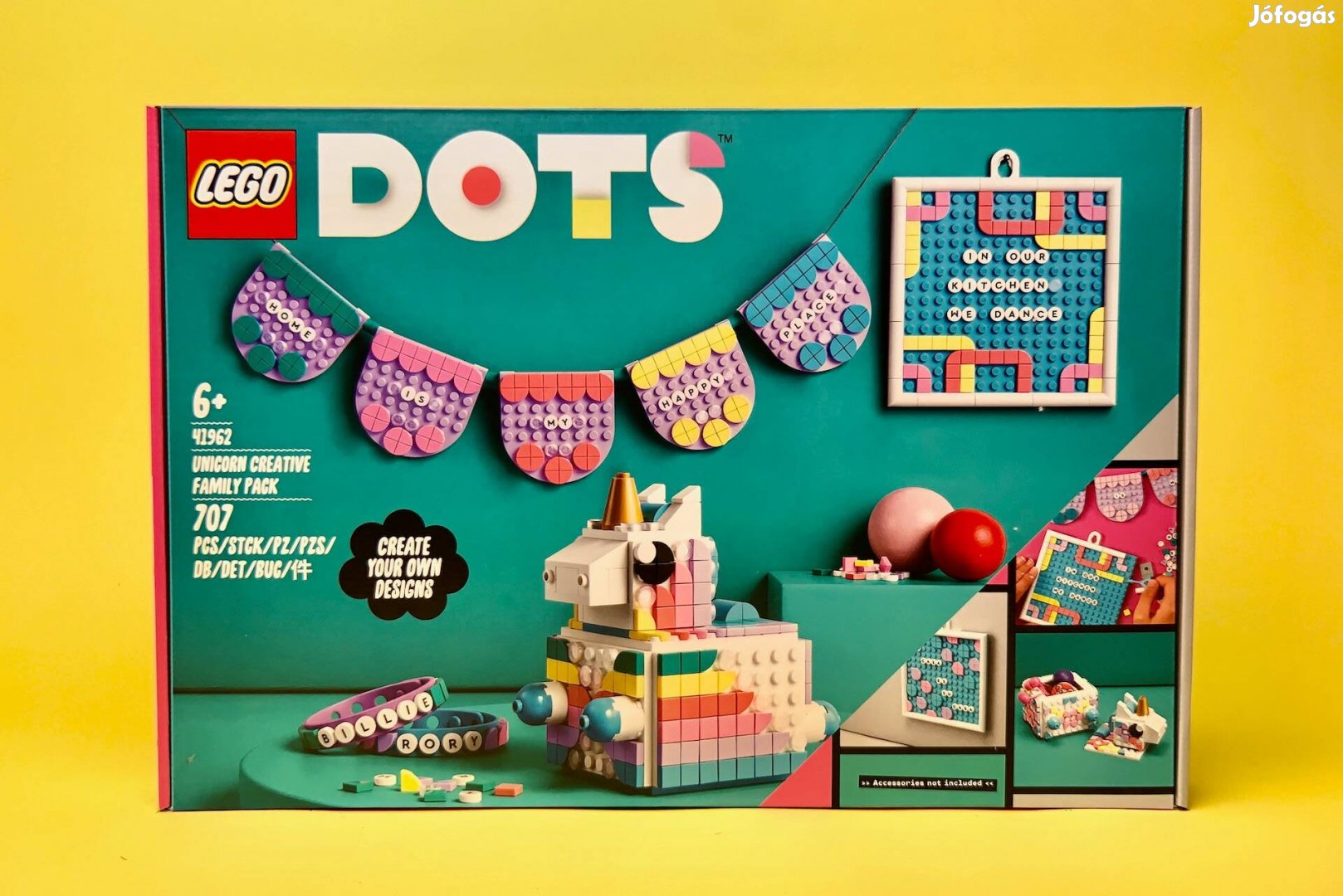 LEGO Dots 41962 Egyszarvú kreatív családi készlet, Új, Bontatlan