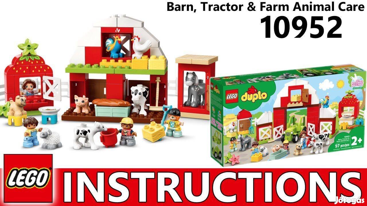 LEGO Duplo 10952 - Pajta, traktor és állatgondozás a farmon