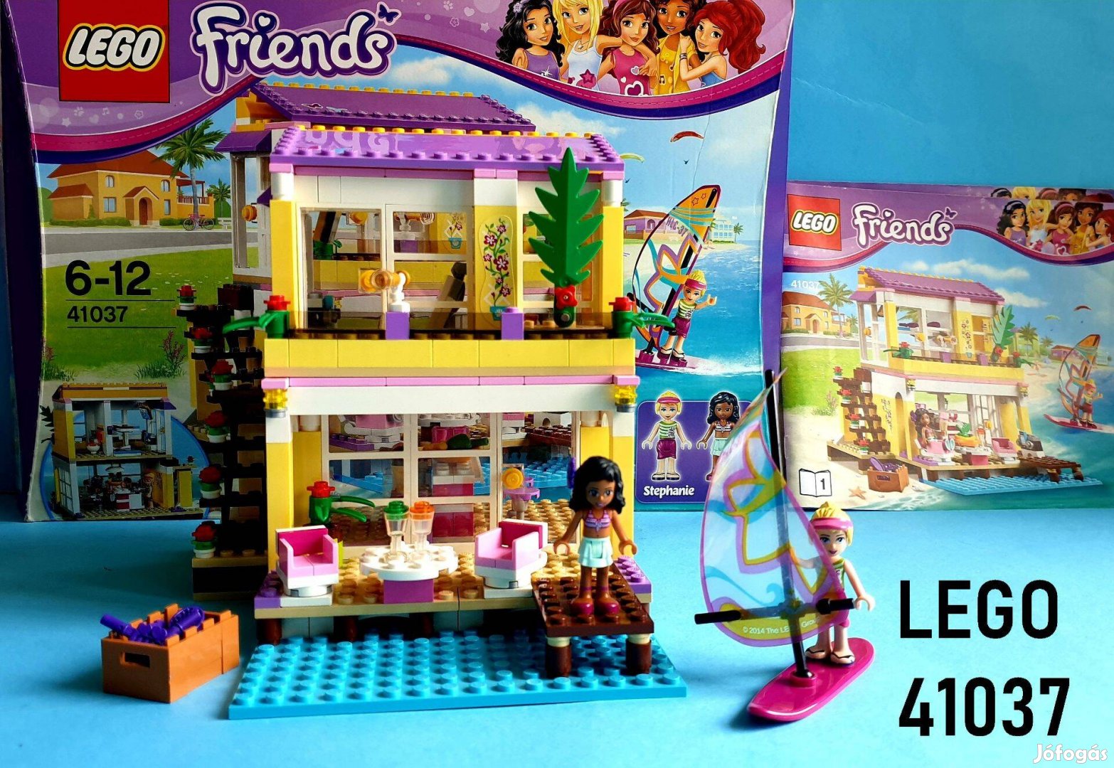 LEGO Friends 41037 Stephanie tengerparti háza (2014), doboz, útmutató