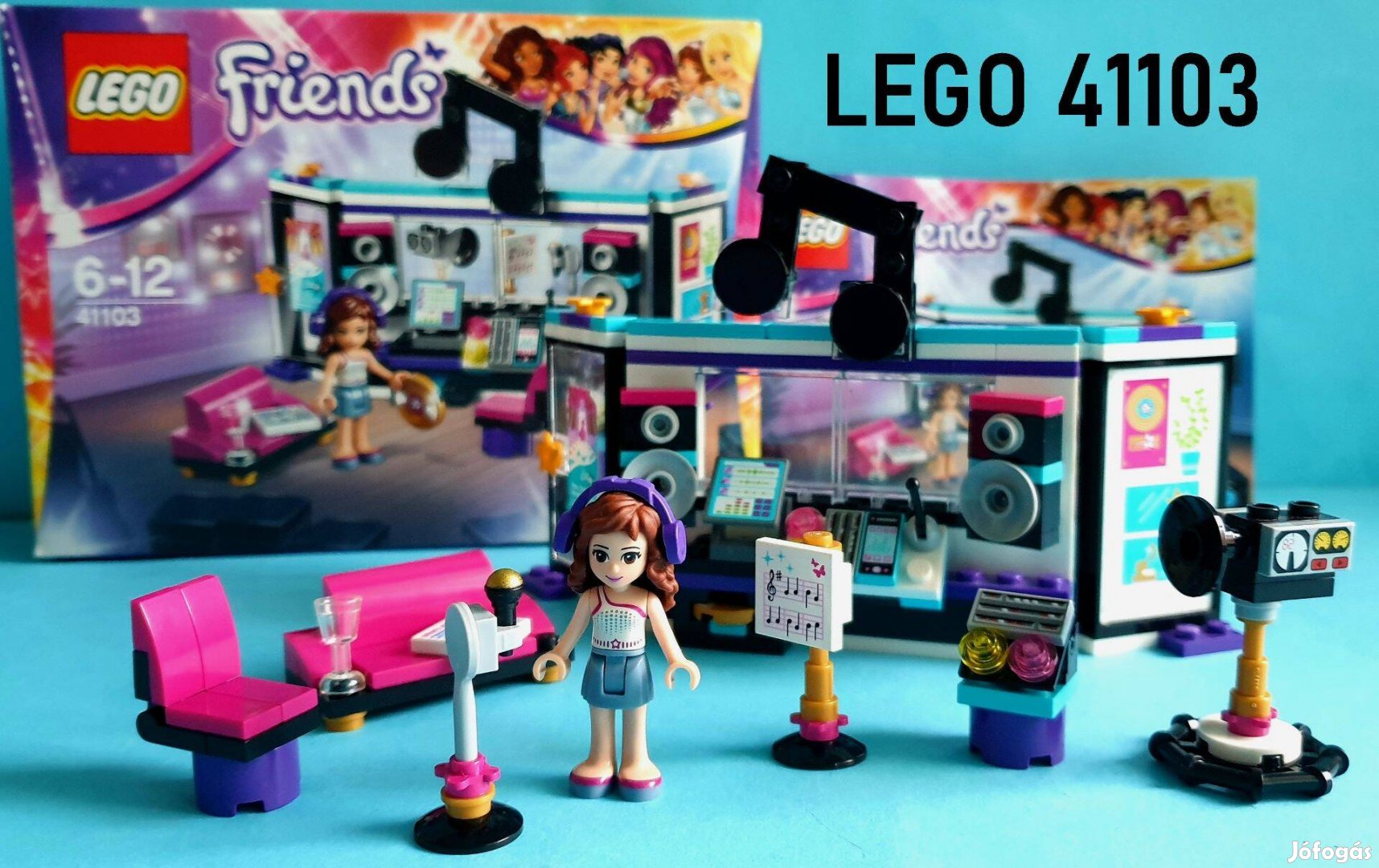 LEGO Friends 41103 Popsztár hangstúdió (2015), útmutató, doboz