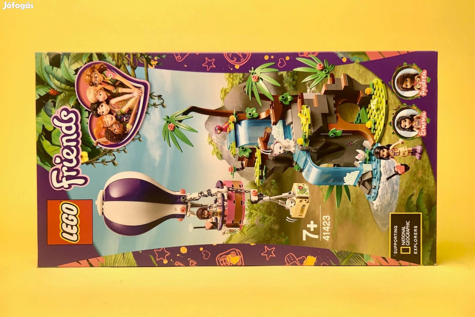 LEGO Friends 41423 Tiger Hot Air Balloon Jungle Rescue, Új, Bontatlan