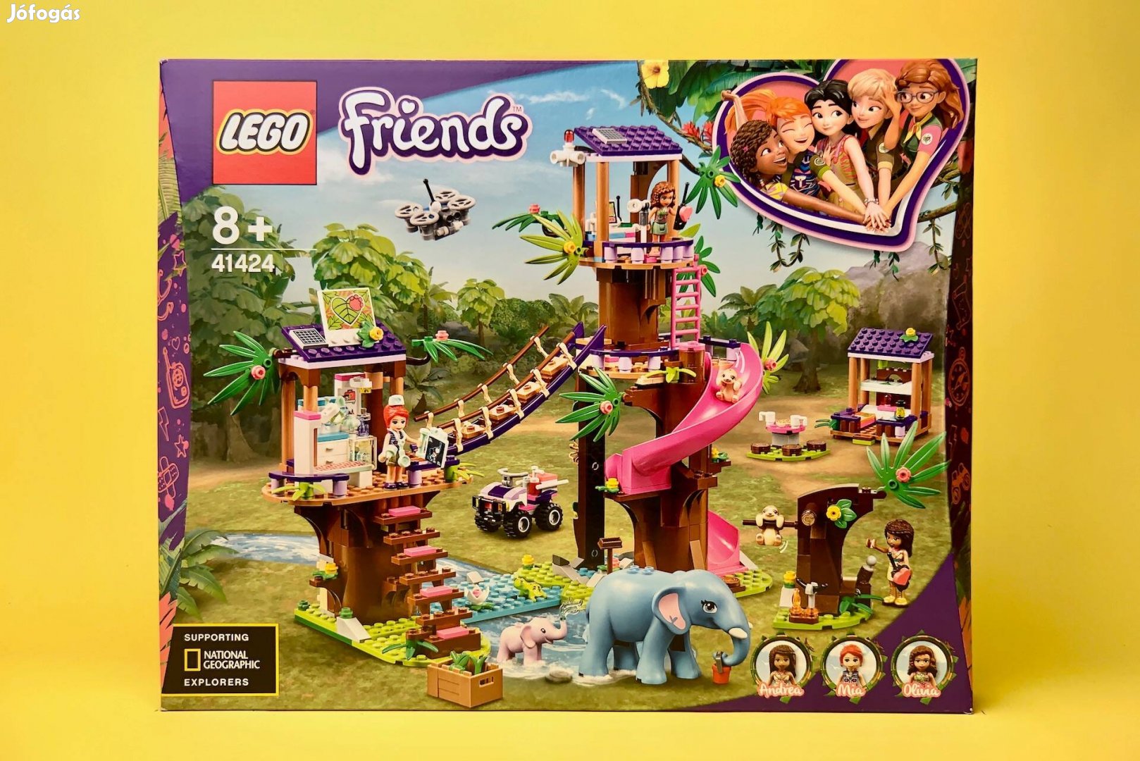 LEGO Friends 41424 Jungle Rescue Base, Új, Bontatlan