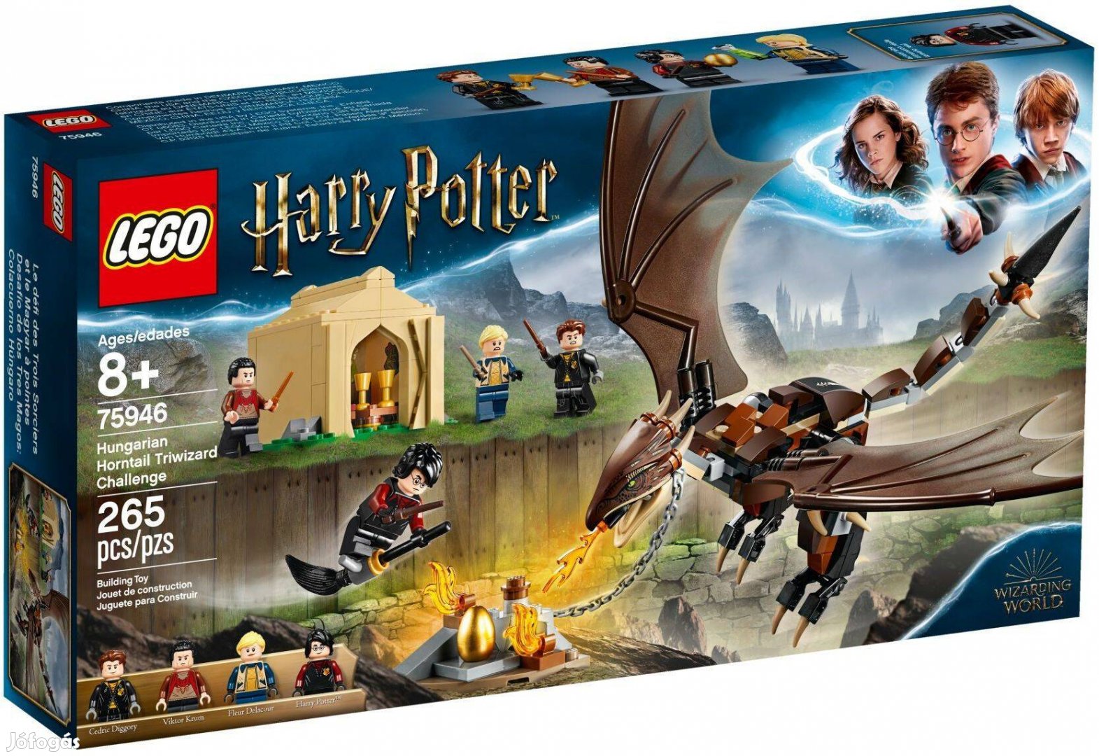 LEGO Harry Potter 75946 Hungarian Horntail Triwizard Challenge új, bon