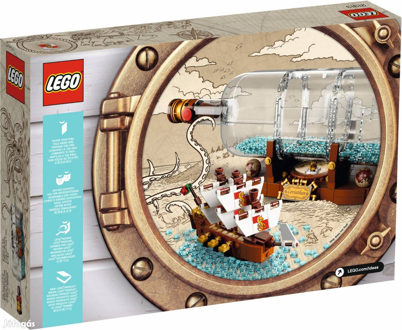 LEGO Ideas 21313 Ship in a Bottle bontatlan, új