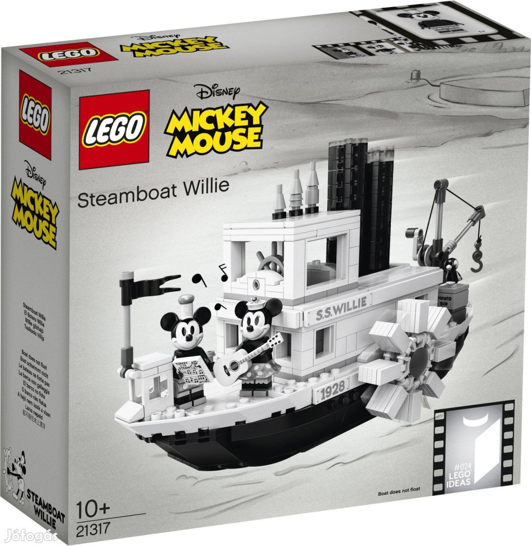 LEGO Ideas 21317 Steamboat Willie új, bontatlan, dedikált