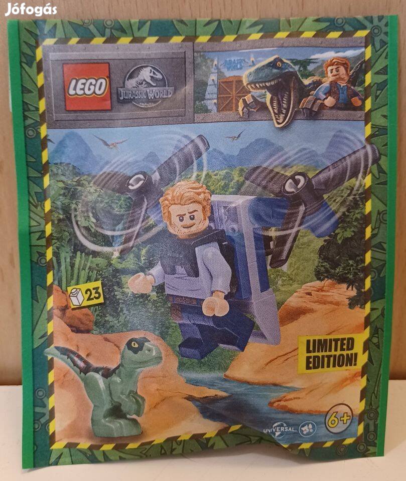LEGO Jurassic World 122328 Owen with Jet Pack and Raptor
