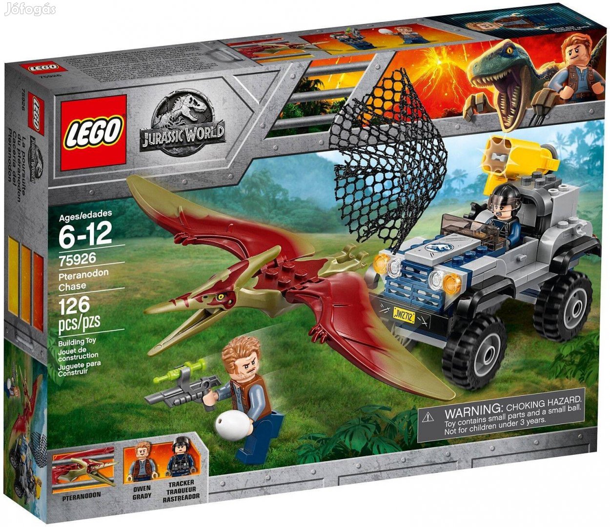 LEGO Jurassic World 75926 Pteranodon Chase új, bontatlan