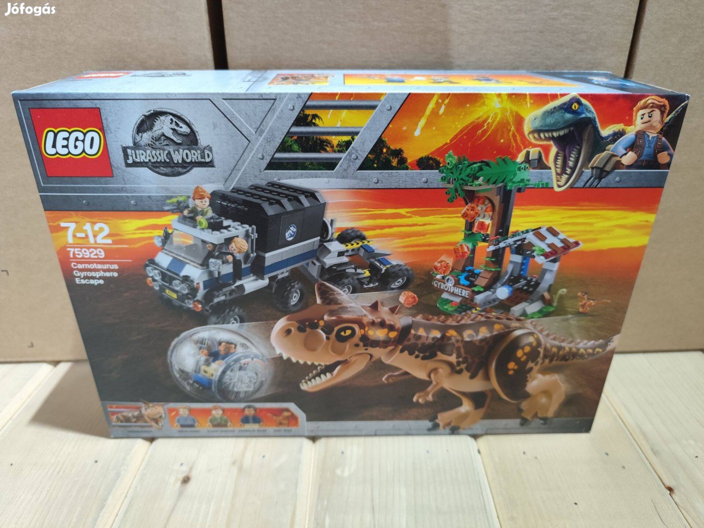 LEGO Jurassic World 75929 Carnotaurus Gyrosphere Escape új,