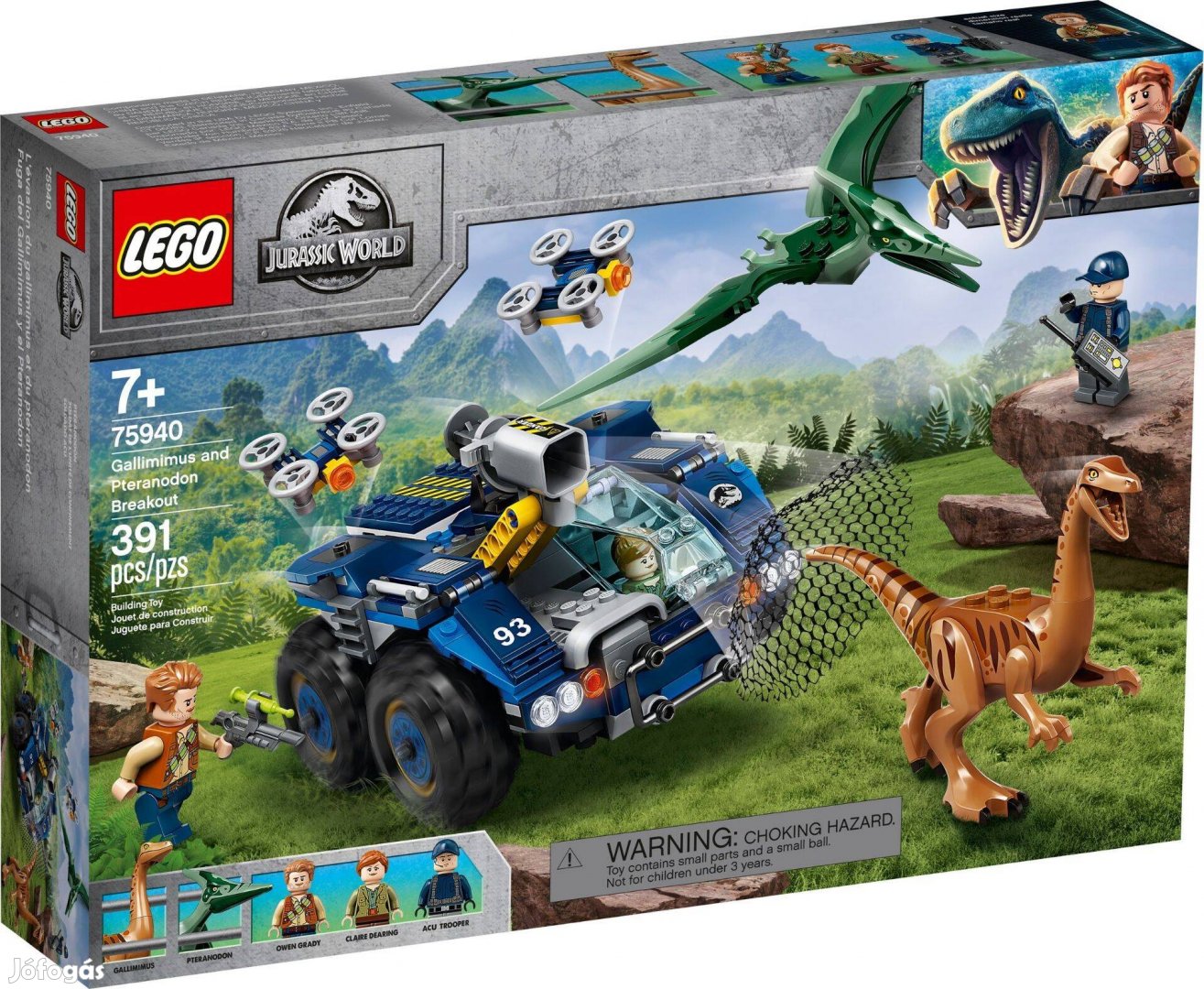 LEGO Jurassic World 75940 Gallimimus and Pteranodon Breakout új, bonta