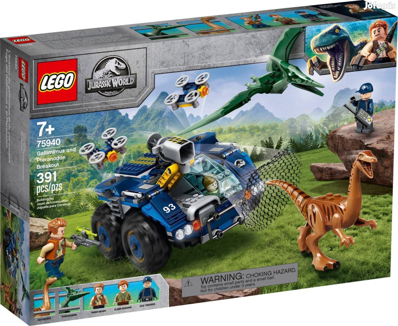 LEGO Jurassic World 75940 Gallimimus and Pteranodon Breakout új, bonta