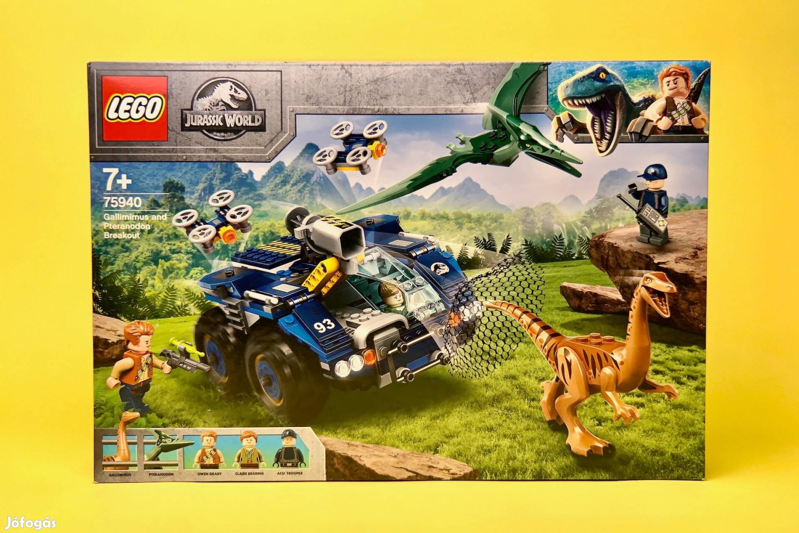 LEGO Jurassic World 75940 Gallimimus és Pteranodon kitör, Új Bontatlan