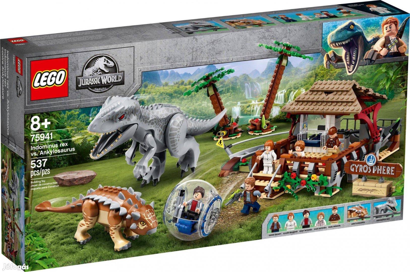 LEGO Jurassic World 75941 Indominus rex vs. Ankylosaurus új, bontatlan