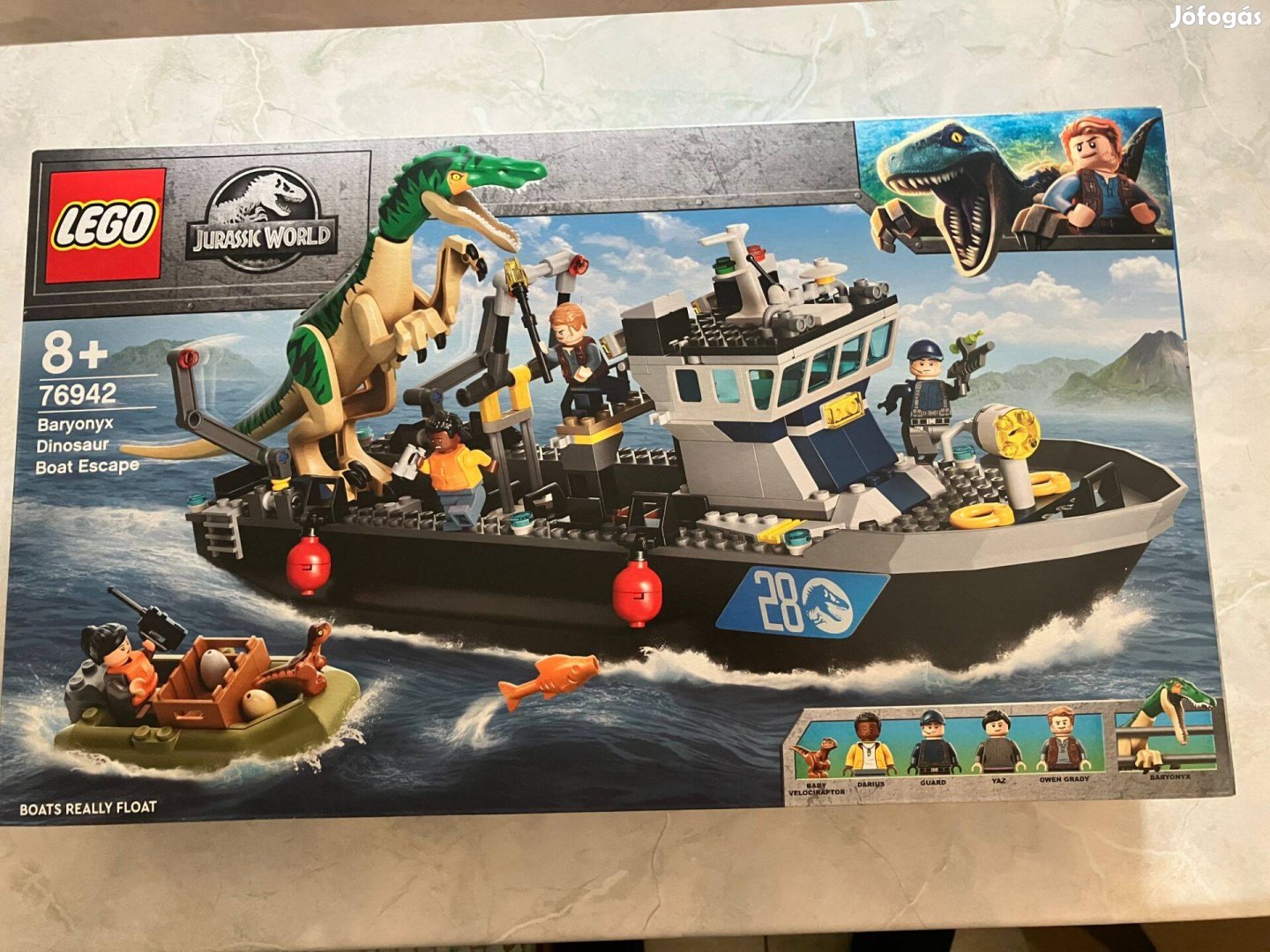 LEGO Jurassic World 76942 - Baryonyx dinoszaurusz szökés csónakon (új)