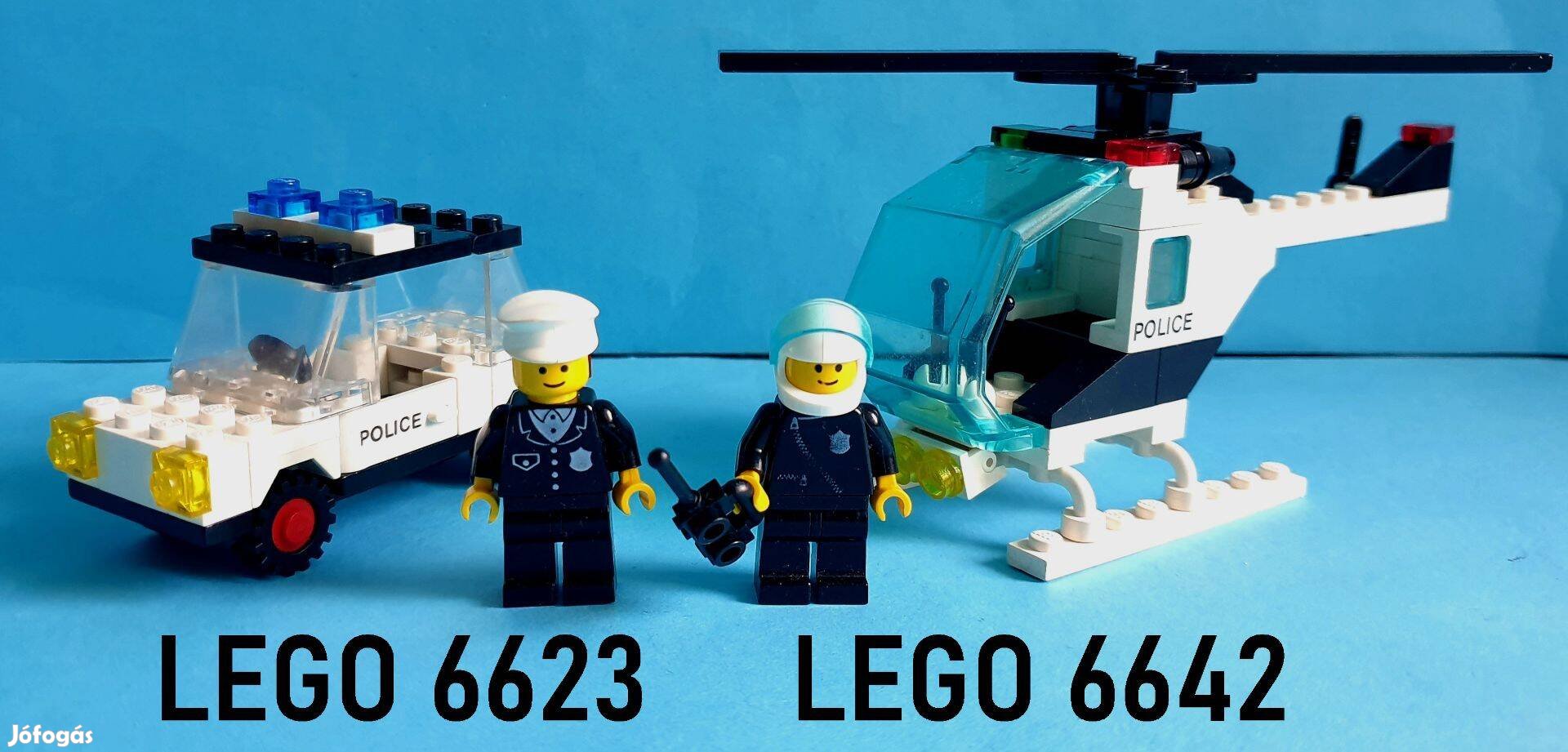 LEGO Legoland 6623 Police Car, 6642 Police Helicopter, hiánytalan